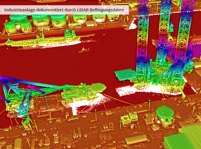 pointcloudtechnology-industrieanlage dokumentiert durch lidar befliegungsdaten