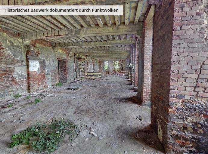 pointcloudtechnology-historisches bauwerk dokumentiert durch punktwolken